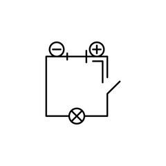 Poster - circuit icon. Element of physics science for mobile concept and web apps icon. Thin line icon for website design and development, app development