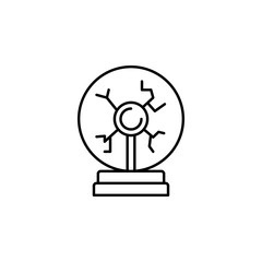 Poster - plasma ball icon. Element of physics science for mobile concept and web apps icon. Thin line icon for website design and development, app development