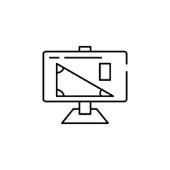 Poster - geometry icon. Element of physics science for mobile concept and web apps icon. Thin line icon for website design and development, app development