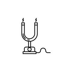 Poster - electric icon. Element of physics science for mobile concept and web apps icon. Thin line icon for website design and development, app development