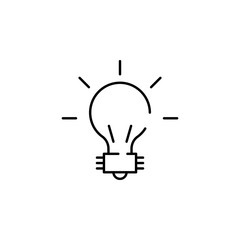 Poster - bulb icon. Element of physics science for mobile concept and web apps icon. Thin line icon for website design and development, app development