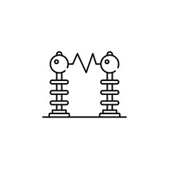 Poster - electricity icon. Element of physics science for mobile concept and web apps icon. Thin line icon for website design and development, app development