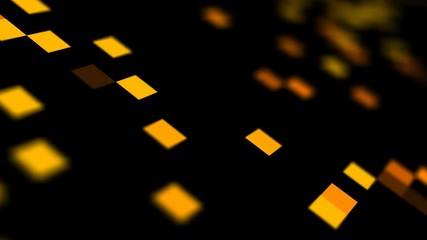 Poster - 3d background with abstract surface with squares in space, 3d render illustration for business science or technology