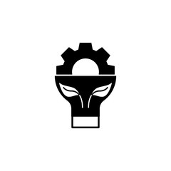 Poster - idea, bulb icon. Element of genetics and bioengineering icon. Premium quality graphic design icon. Signs and symbols collection icon for websites, web design, mobile app