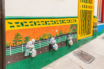 Wall Mural - A typical view in Guatape in Colombia.