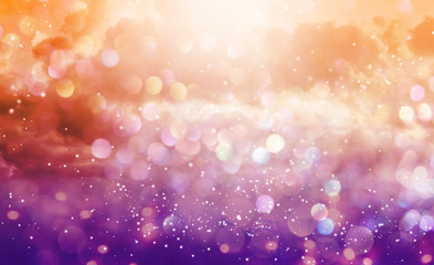 Wall Mural - beautiful abstract shiny light and cludscape background