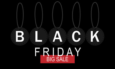 Wall Mural - Black Friday label poster