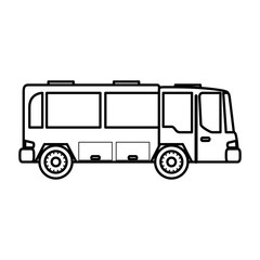 Canvas Print - bus vehicle isolated icon