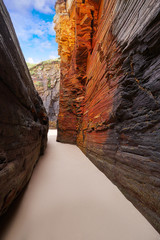 Playa las catedrales Catedrais beach in Galicia Spain