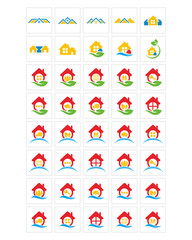 Canvas Print - house home icon image vector icon logo symbol set