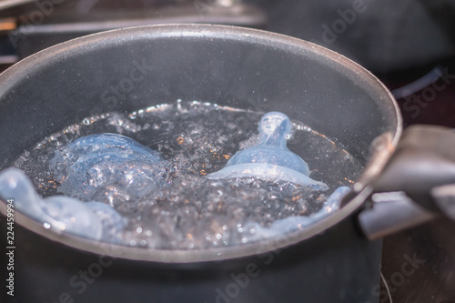 sanitizing pacifiers boiling water