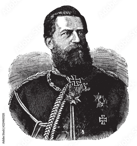 Fotomural Frederick III, German Emperor, vintage illustration