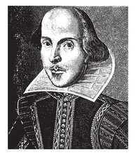 William Shakespeare, Vintage Illustration