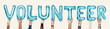 © Rawpixel.com - Blue alphabet balloons forming the word volunteer