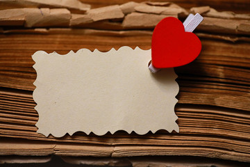 white sheet paper love notes and heart shape