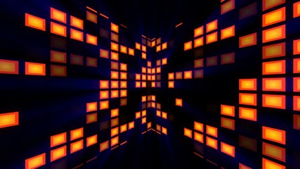 Poster - Abstraction with bright modern disco room. 3d rendering computer generated background