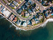 Streets and houses of San Diego Pacific beach aerial