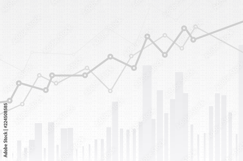 Abstract infographics visualization. Business chart graph with three ...