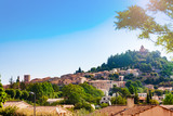 Panorama of Forcalquier town, Provence France Europe