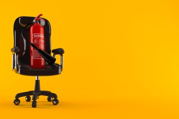 Poster - Fire extinguisher on business chair