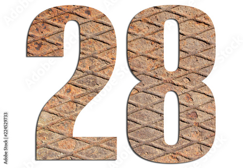 Fotografia 28 – with metal texture on white background
