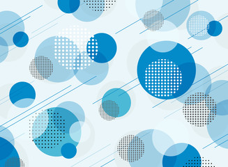 Fototapete - Abstract of simple blue geometric pattern background.