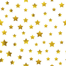 Gold Glittering Stars Pattern