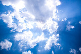 Fototapeta Na sufit - Blue sky with clouds background.Sky daylight. Natural sky composition. Element of design.
