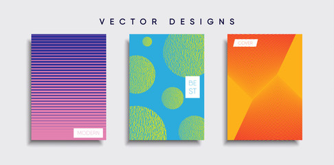 Vector cover designs. Future Poster template. Smartphone modern background set.