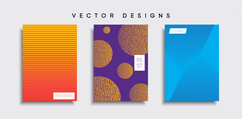 Vector cover designs. Future Poster template. Smartphone modern background set.