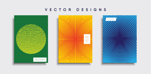 Vector cover designs. Future Poster template. Smartphone modern background set.