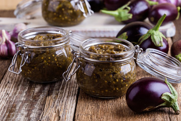 Eggplant preserves, vegetarian vegetable caviar