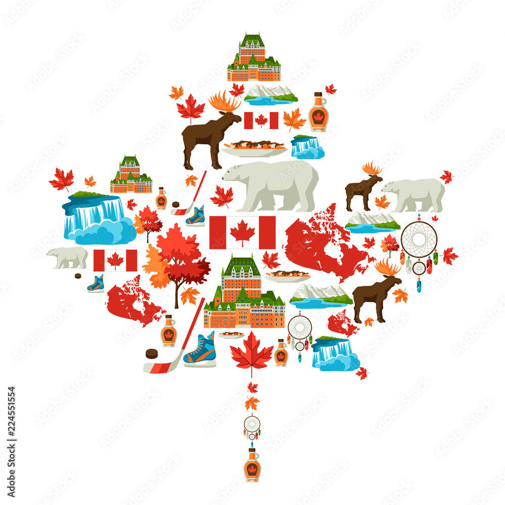 Canada background design. Stock Vector | Adobe Stock
