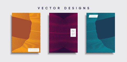 Vector cover designs. Future Poster template. Smartphone modern background set.