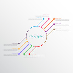 Poster - Vector infographic templates used for detailed reports. All 10 topics.
