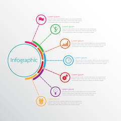 Vector infographic templates used for detailed reports. All 7 topics.