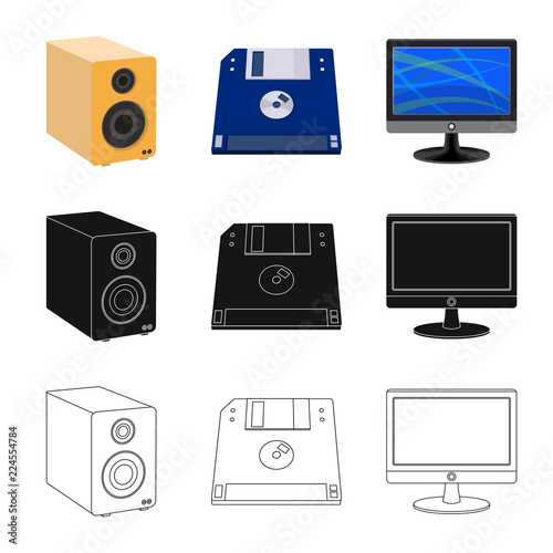 Fotografía Vector illustration of laptop and device symbol