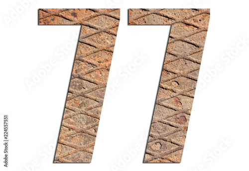 Fotografie, Obraz 77 – with metal texture on white background