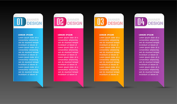 modern paper text box template for website computer graphic technology, banner Infographics