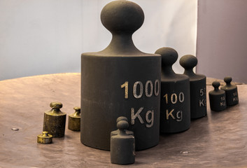 Old iron weight measurement units