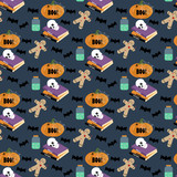 Fototapeta Kosmos - Halloween seamless pattern