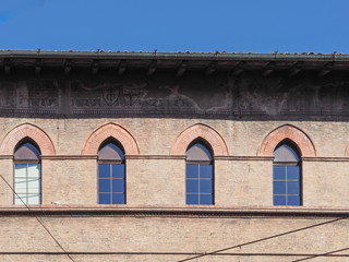 View of old city centre in Bologna