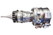 Two-circuit turbofan engine for aircraft isolated