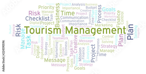 Fotografia Tourism Management word cloud, made with text only.