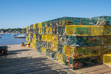 Lobster Traps On A Dock