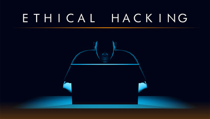 Ethical hacking concept 3d illustration