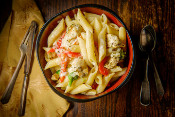 Wall Mural - Chicken Alfredo Penne Primavera