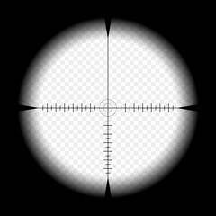 Wall Mural - Sniper scope template, with measurement marks on isolated background. View through the sight of a hunting rifle. The concept of aiming, the search for the main goal.