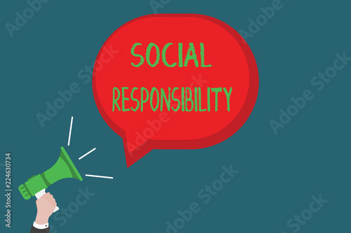 Fotografia Writing note showing Social Responsibility