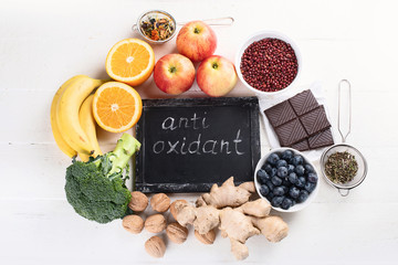 Wall Mural - Food sources of natural antioxidants